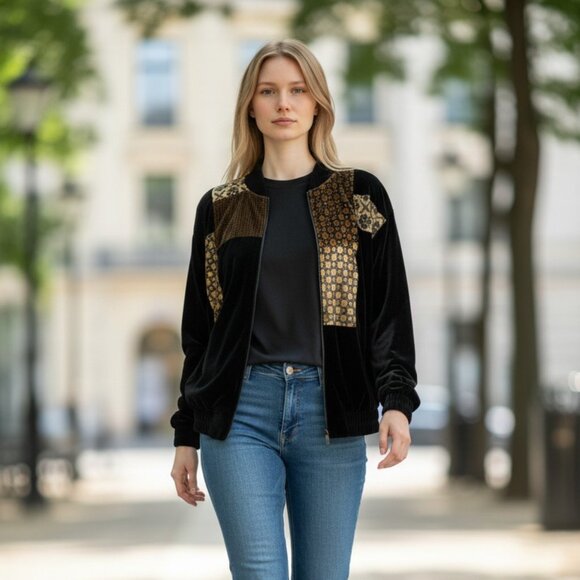 City Girl by Nancy Bolen Jackets & Blazers - Y2K City Girl  Nancy Bolen  Velour Jacket